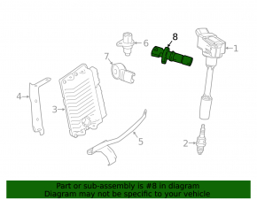 Crankshaft position sensor Hyundai Veloster 12-15 1.6 broken guide