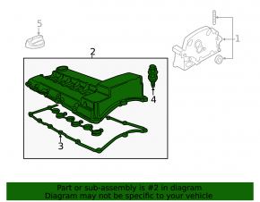 Valve cover Porsche Cayenne 958 11-18 3.6