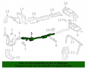 Mercedes X247 GLB 20-26 M260 Exhaust Pipe with Barrel 