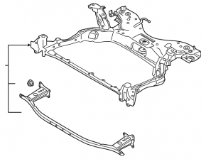 Front subframe Mazda 3 19- with amplifier, Mexico built OEM