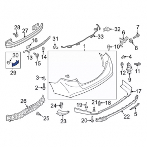 Front bumper mount on the right wing Ford Fusion mk5 13-16 broken guide