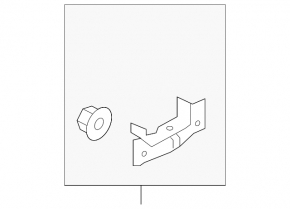 Front bumper mount on the right wing Ford Fusion mk5 13-16 broken guide