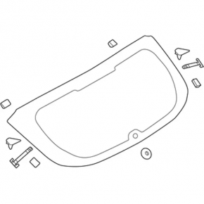 Rear glass for the trunk door of a Ford Focus mk3 15-18 (restored 5D)