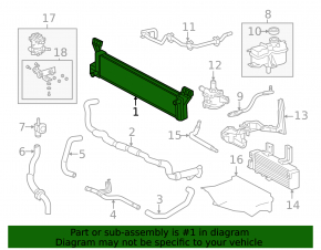 Lexus RX450h 16-22 Inverter Cooling Radiator