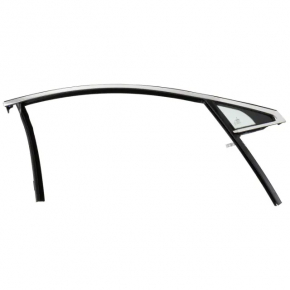 Glass seal front right Lincoln MKZ 17-20 with upper chrome molding, glass triangle