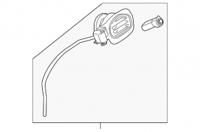 Lincoln MKZ 17-20 hybrid fuel filler door with housing assembly