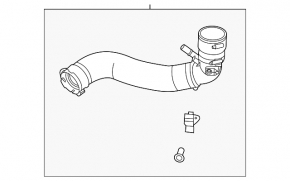 Lincoln Corsair 20-22 right intercooler hose without sensor