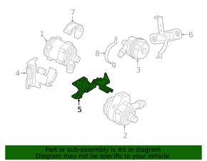Auxiliary Cooling Motor Bracket BMW 5 G30 18-20 530e Hybrid