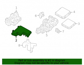 Nissan Rogue 14-16 Triangle Underhood Fuse Box Cover
