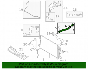 Lower cooling pipe Hyundai Elantra 21-26 1.6