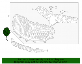 17-19 Buick Encore Grille Emblem