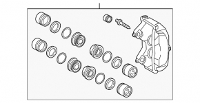 Front right caliper assembly for Lexus IS300 IS350 06-13 4-piston