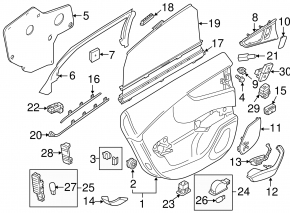Audi Q5 80A 18-24 Rear Left Door Trim Light