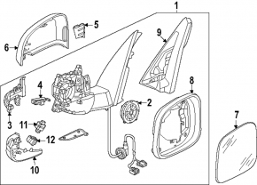 Right side mirror motor for Audi A6 C8 19-25