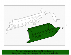 Glove box, glove compartment Toyota Rav4 19-22 black