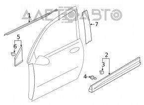 Door trim lower front right Mitsubishi Eclipse Cross 18-20 fasteners broken