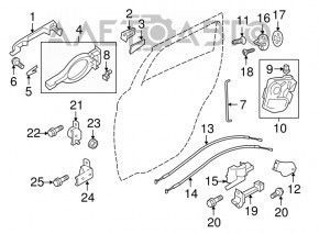 Mitsubishi Outlander Sport ASX 10-23 Rear Right Outer Handle Plug
