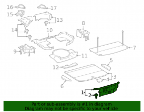 Lexus NX200t NX300 NX300h 15-21 trunk opening trim, black, scratches