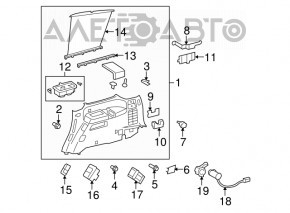 Right arch trim for Toyota Sequoia 2008-2019