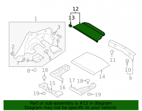 Trunk curtain Subaru XV Crosstrek 13-17