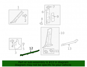 Front right door sill trim for Toyota Venza 21-24, black, chrome insert, scratches, whitened plastic, dry cleanable