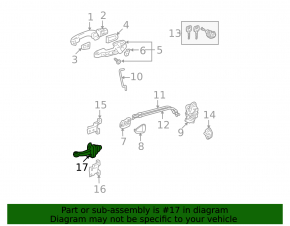 Door limiter rear left Toyota Rav4 06-12