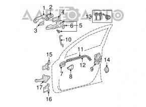 Door limiter rear left Toyota Rav4 06-12