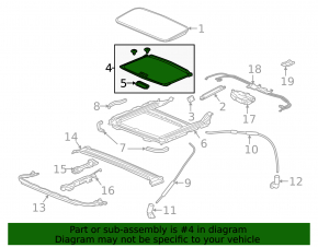 Sunroof curtain Acura ILX 13-15