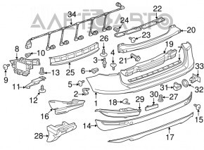 Wiring Rear Bumper VW Touareg 13-14