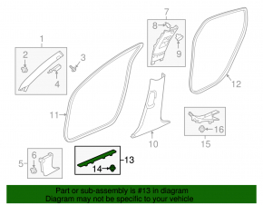 Honda Accord 18-22 black front left door sill plate