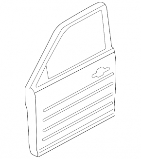 Door bare front left Ford Flex 09-19 silver UX, dent