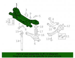 Rear subframe Mazda3 MPS 09-13