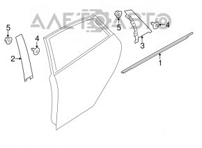Rear left side door trim for Ford Focus mk3 11-18