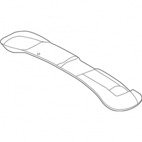 Ford Mustang mk6 15-23 coupe trunk lid trim, gray