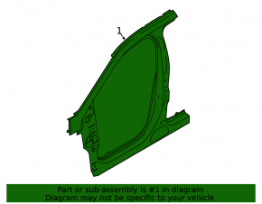 Body pillar central right Ford Edge 15-24