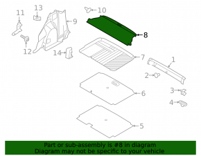 Black trunk curtain for the 18-19 Ford Ecosport