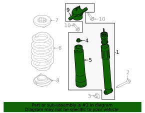 Shock absorber rear left Ford Escape MK4 20- 1.5T, 2.0T
