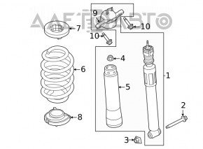 Shock absorber rear left Ford Escape MK4 20- 1.5T, 2.0T