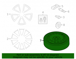 Spare tire for Porsche Cayenne 19-23 20 195/65