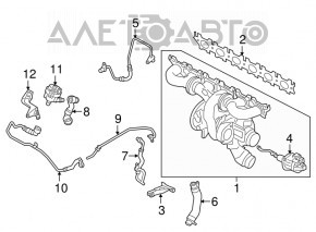 Cooling system hose BMW 7 G11 G12 16-19