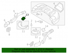 Air duct from filter left BMW X7 G07 19-20 N63