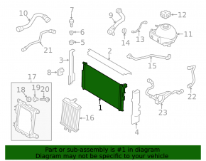 Radiator cooling water BMW F30 12-18 N20 NISSENS