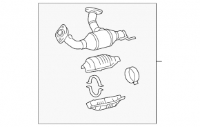 Left exhaust pipe for Lexus GX470 03-09