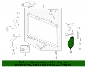 Coolant expansion tank for Honda Accord 17-17 2.0 hybrid