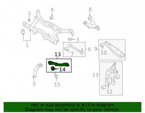 Subaru Outback 10-14 rear right trailing arm