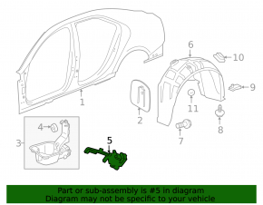 Cadillac ATS 13-18 Fuel Door Lock