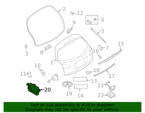 Infiniti FX35 FX45 03-08 trunk release button