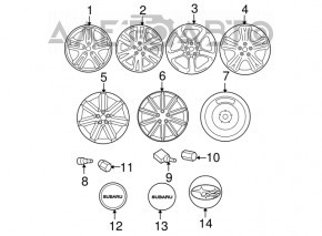 Subaru b9 Tribeca wheel pressure sensor