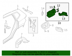VW Taos 22-25 fuel filler door housing