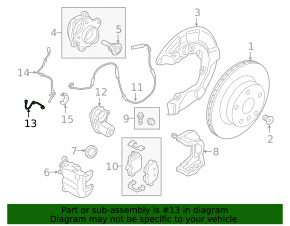 Rear left brake hose BMW 3 G20 19-26 M-Sport